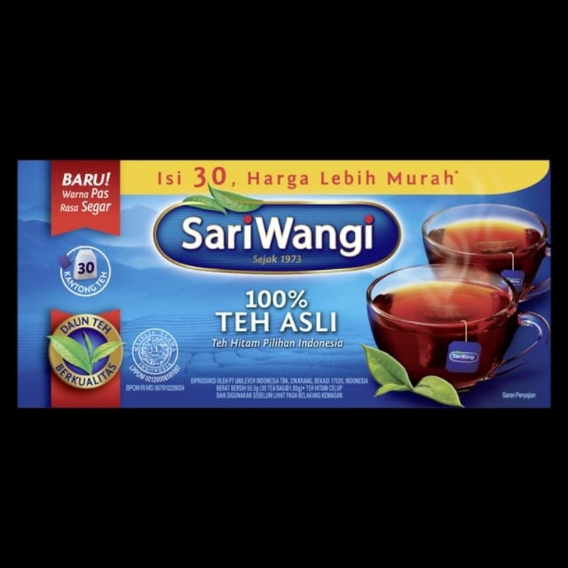 

Teh Celup Sari wangi isi 30kantong Asli The Hitam