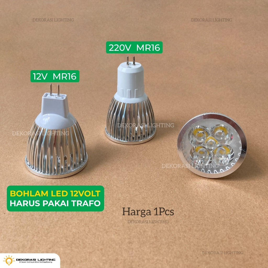Lampu bohlam halogen led 5w fiting kaki mr16 merah biru hijau ungu rgb