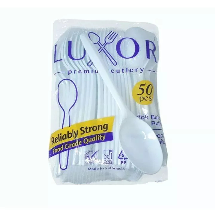 Sendok Luxor Kecil | Sendok Luxor Bulat | Sendok Luxor Es | Sendok Dawet (Isi 50Pcs)