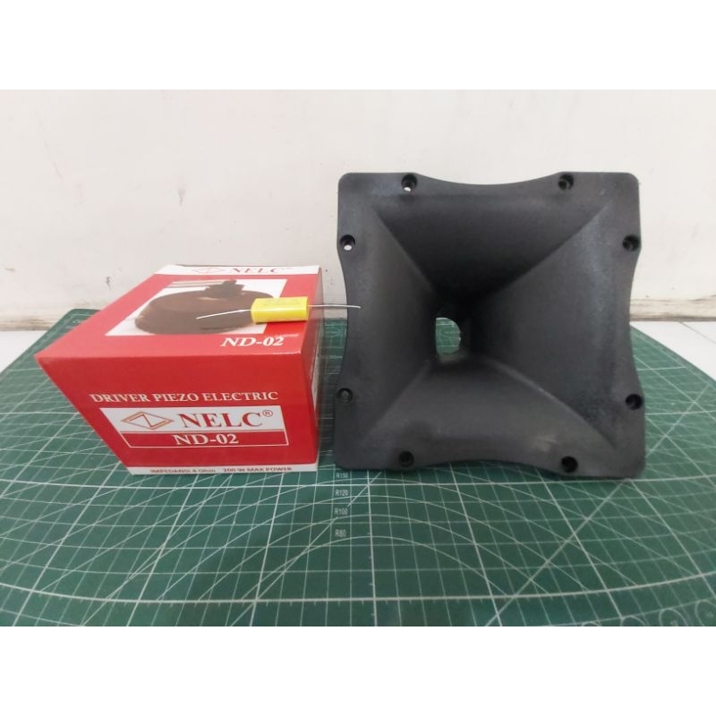 PAKET HORN TWETER 18X18 RCF PVC + DRIVER NELC ND 02 PIEZO ( GRATIS KAPASITOR TAHANAN TWETER )