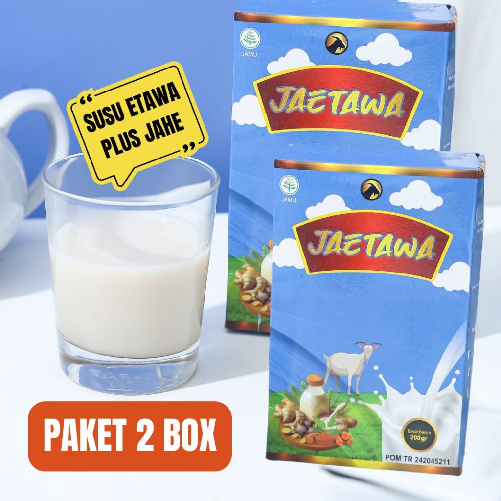

Paket 2 Box Jaetawa - Susu Etawa dengan Jahe - Hangatnya Terasa Sehatnya Nyata - Susu Bubuk