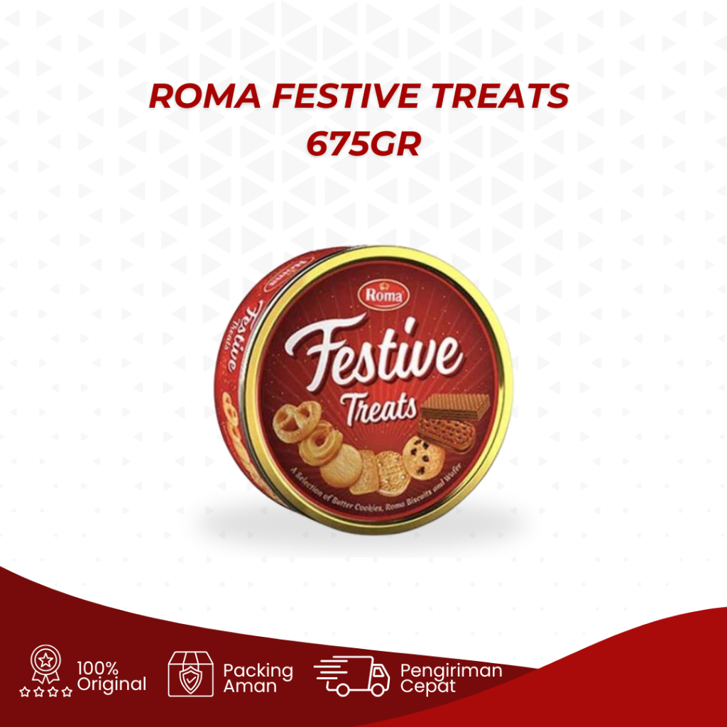 

Roma Festive Treats Butter Cookies Biscuits Wafer Biskuit aneka rasa 675g