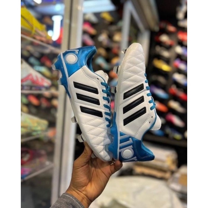 Sepatu Bola Adipure11 Pro White Blue Fg