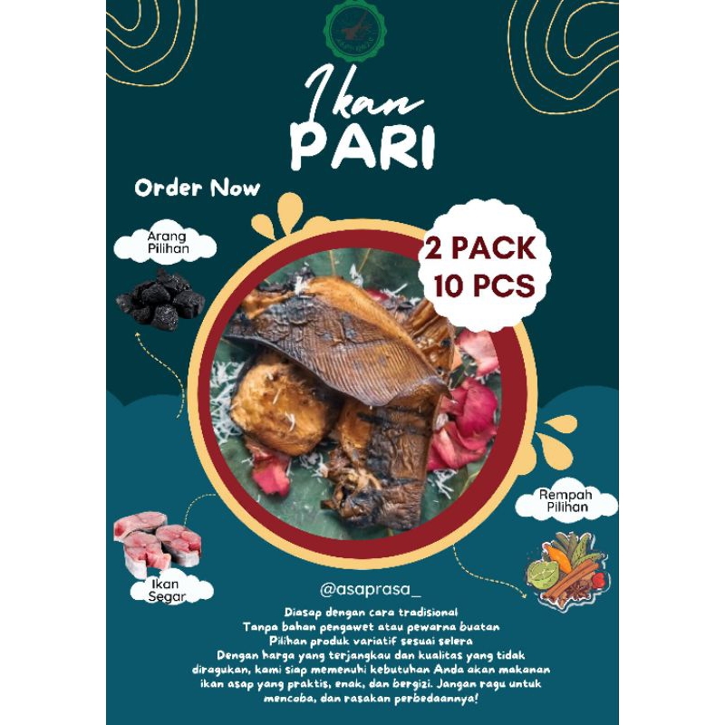 

IKAN PARI ASAP /Genjong/Ikan PE 2 Pack