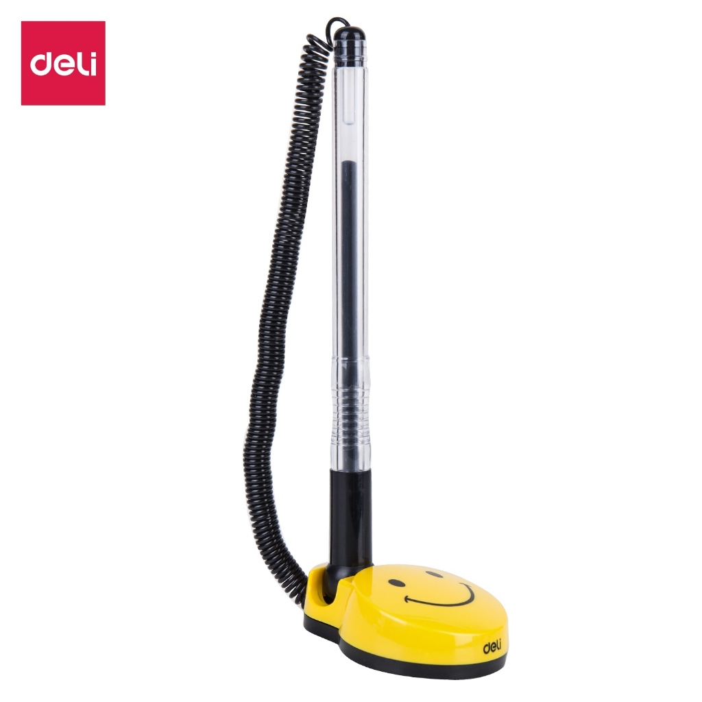 

BOBOMART DELI Desk Pen Stand 0.5mm - Pena Meja Dengan Stand, Desain Ergonomis