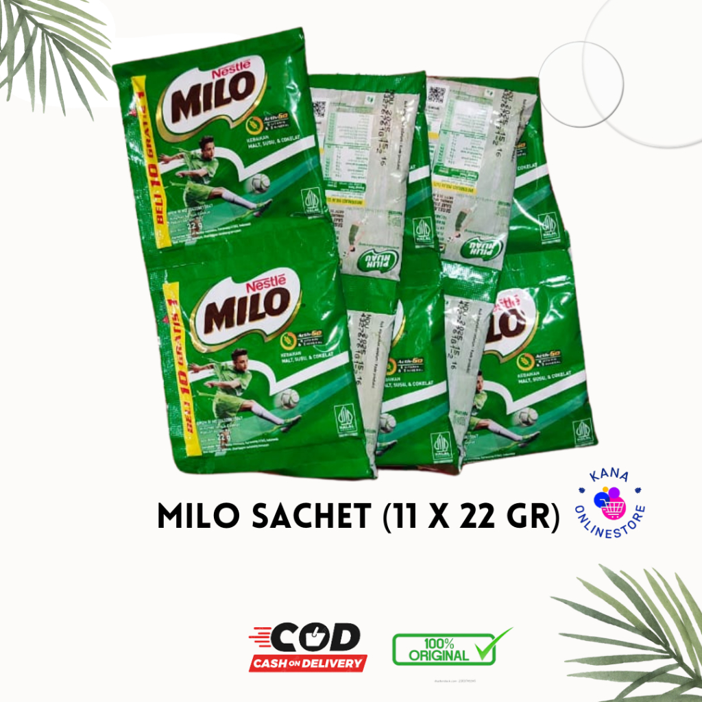 

Nestle Milo 22 gr [ isi 11 sachet/renceng ]