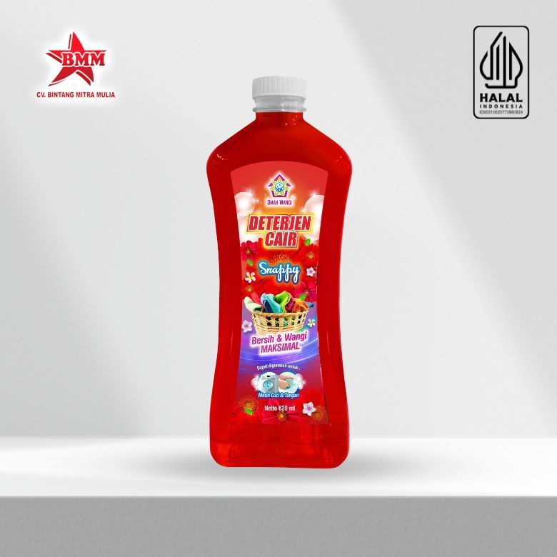 Sabun Cuci Omah Wangi Snappy 620ML Detergent Cair Praktis dengan Wangi Tahan Lama