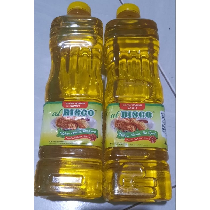 

minyak goreng kemasan botol merk Bisco 900 ml