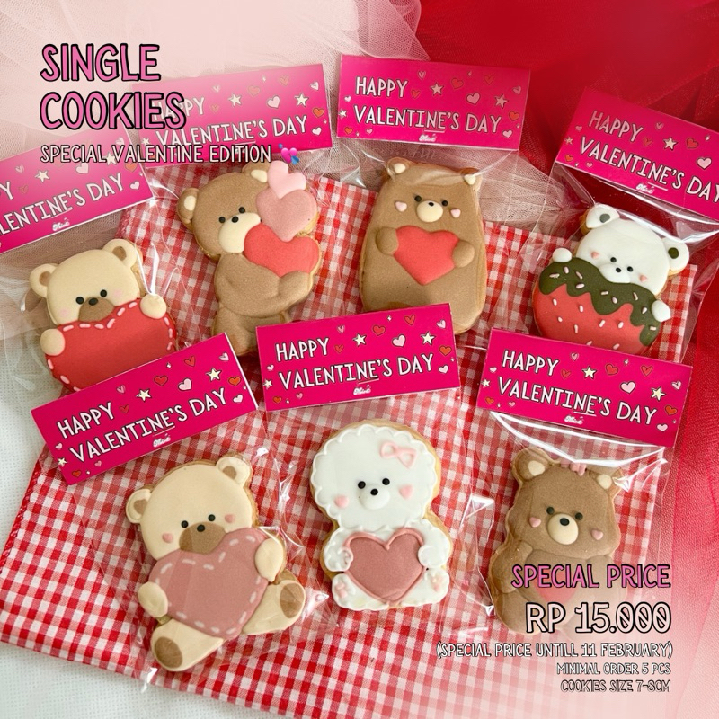 

[MIN BELI 5 PCS] Royal icing cookies | kukis hias | Valentine gift | KADO VALENTINE [MOHON BACA DESKRIPSI]