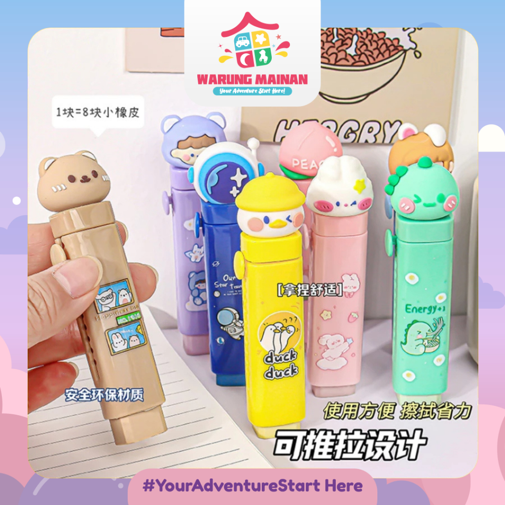 

[WARUNGMAINAN] [ATK15] Eraser Pen/Mechanic Eraser / Penghapus mekanik Cute