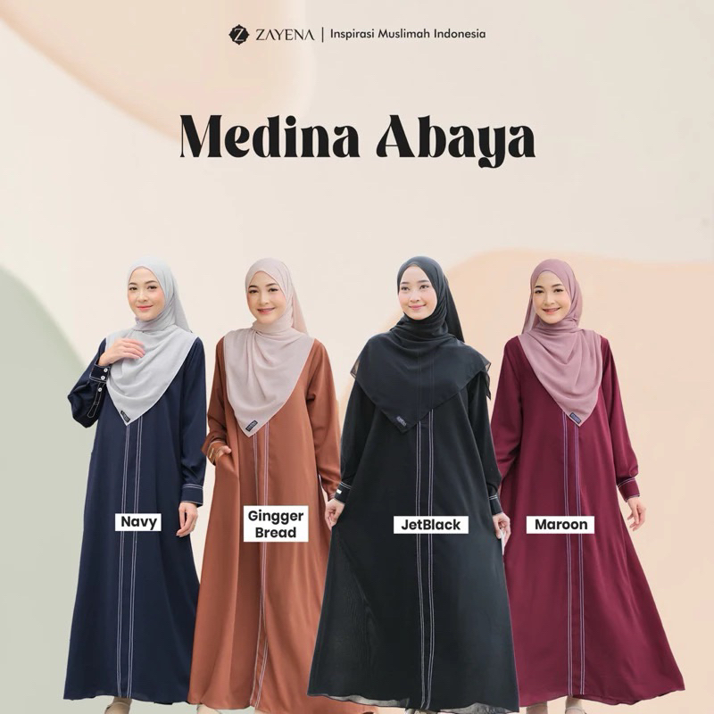ZAYENA - MEDINA ABAYA Gamis Polos Umroh Haji Syar’i Terlaris