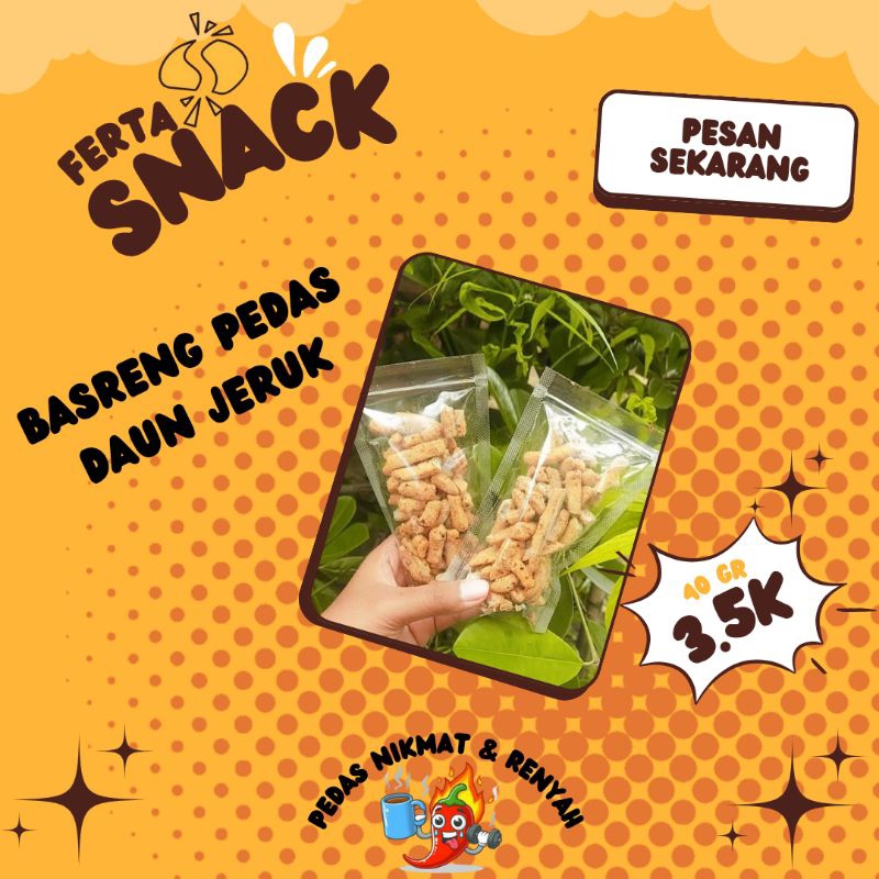 

Basreng Pedas Daun Jeruk 40 gram