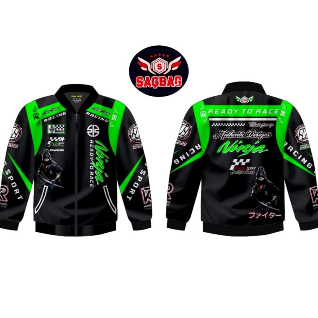 READY Jaket Pria Nascar Team Kawasaki Jacket Motor