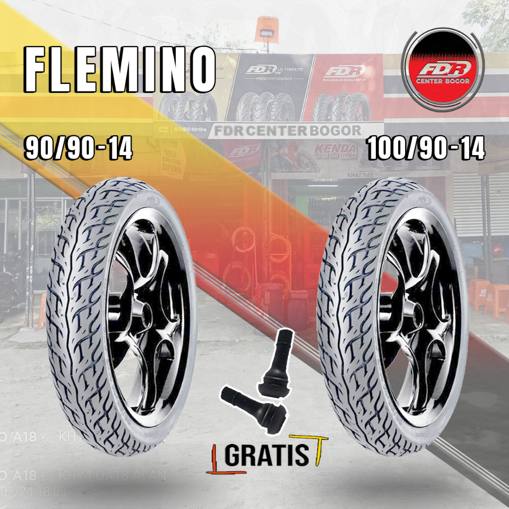 Paket Ban Motor YAMAHA LEXI FDR FLEMINO 90/90-14 + 100/90-14 Tubeless