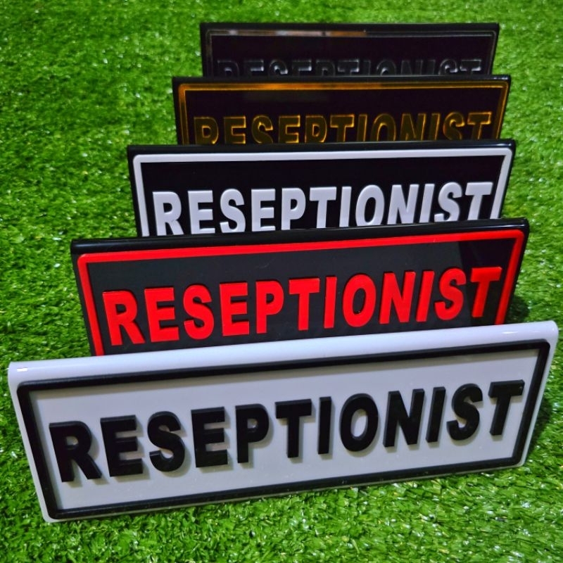 

acrilik reseptionist / papan reseptionist premium 3d