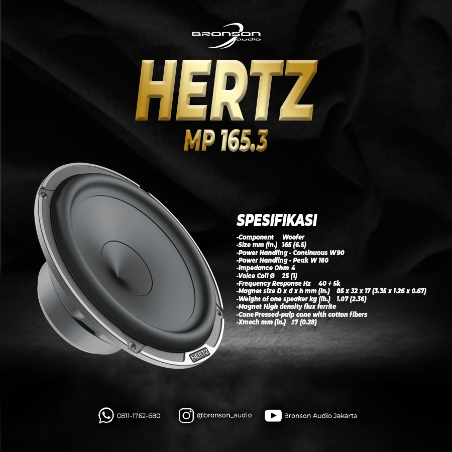 SPEAKER WOOFER HERTZ MP 165.3