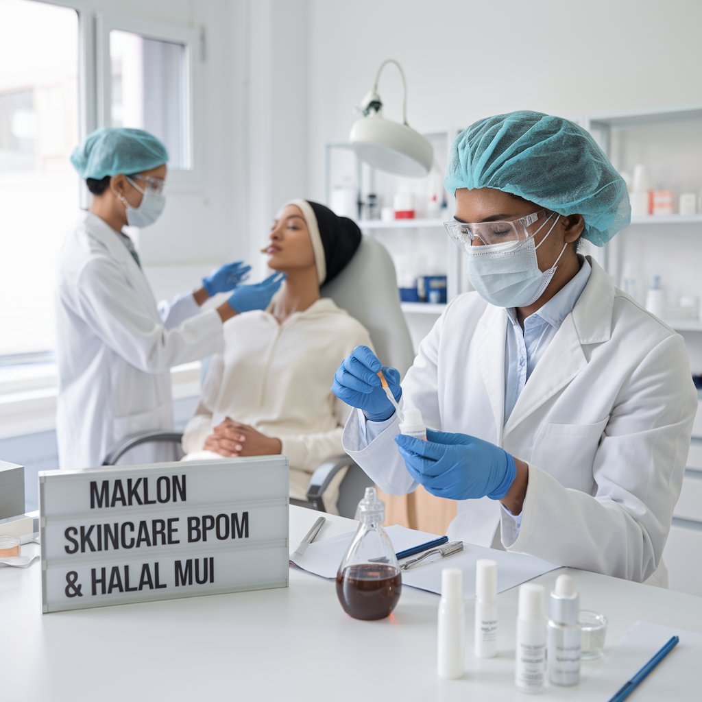 Skincare Maklon Kosmetik BPOM Halal MUI MOQ Rendah Gratis Konsultasi Gratis Desain Kemasan