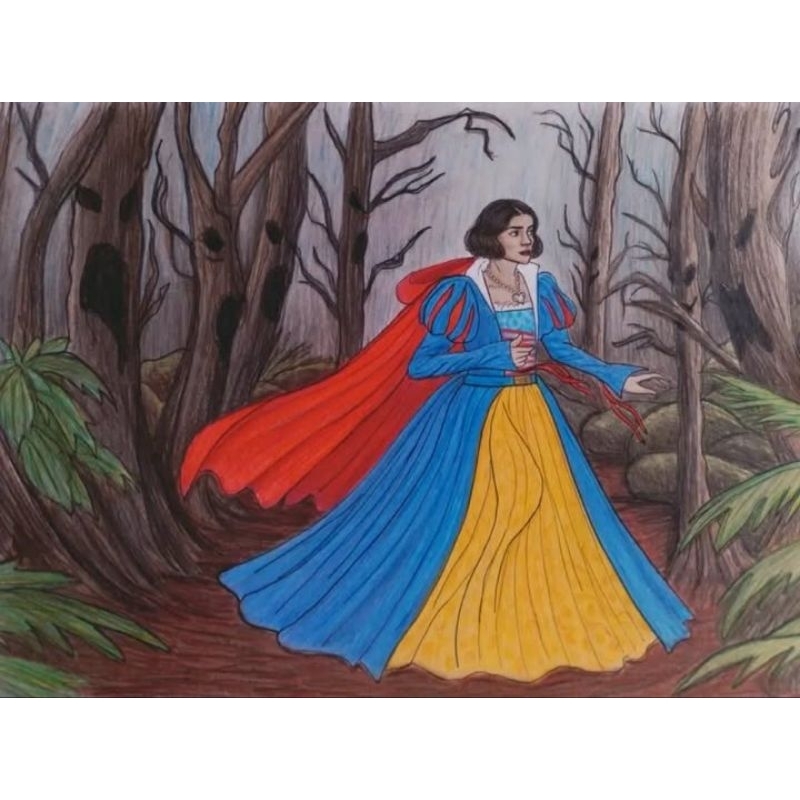

Snow white 2025 disney rachel zegler drawing/art/gambar/lukisan handmade