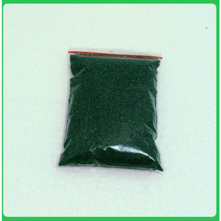 

MAKET Rumput Sintetis Halus HIjau Tua / DIORAMA Rumput / Serbuk Rumput Sintetis 25 gr