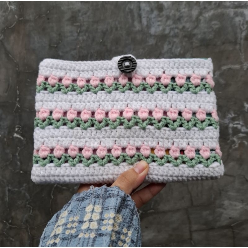 

tulip book sleeve A5 (15×21) bisa custom | Alquran sampul aksesoris buku preorder soft cover hrd cover