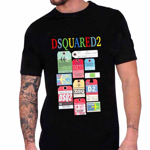 Kaos Dsquared2 Tshirt Hitam Casual 100% Cotton Black | Size S M L XL XXL 3XL 4XL | Tees New Arrival 