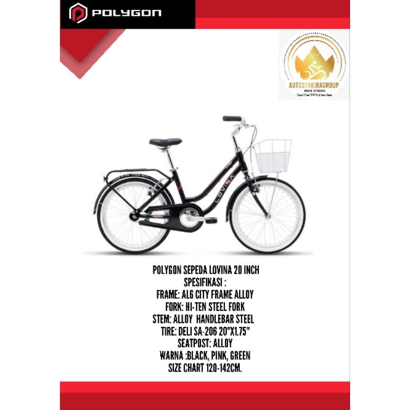 Polygon Sepeda Lovina 20 inch City Bike