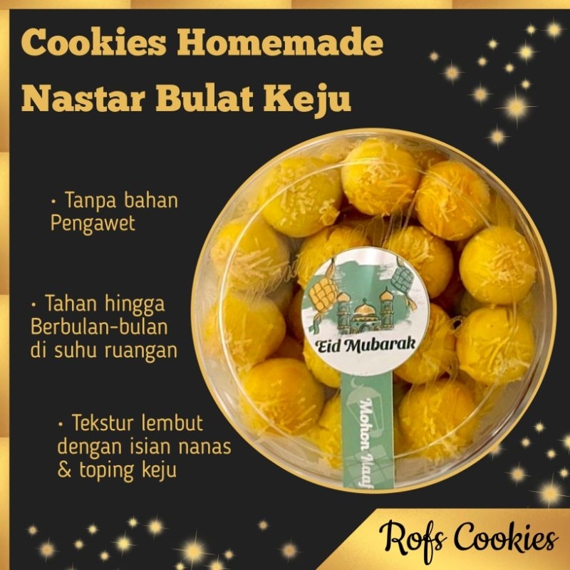 

Nastar Bulat Keju Lembut 500 gram | Kue Kering Cookies Homemade Khas Hari Raya