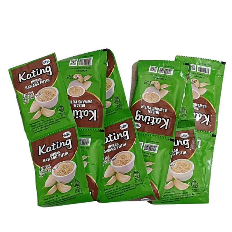 

KATING Irisan Bawang Putih Bubuk 1 Renceng 12 Sachet x 6gr Asli Wangi Halal