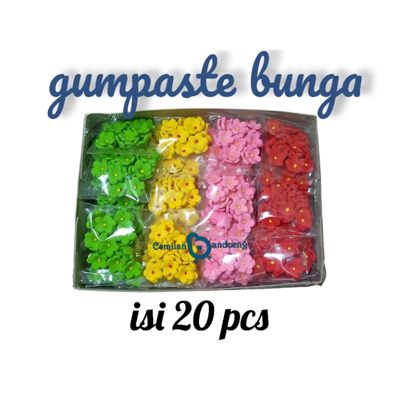 

GUMPASTE MOTIF BUNGA ISI 20 PCS FREE CUP