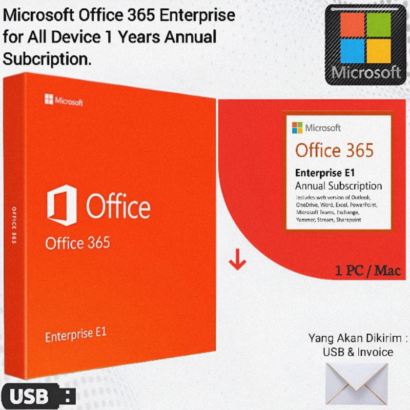 Microsoft Office 365 Enterprise Original Product Key Mac/Win