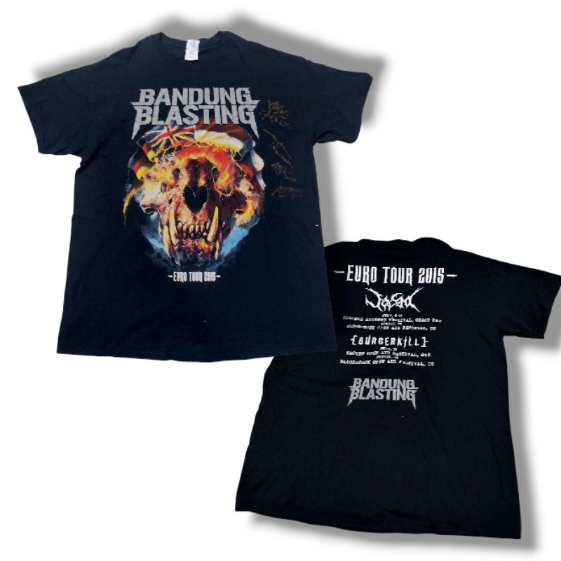 Jual Kaos Band Burgerkill Merchandise Original Bandung Blasting Euro Tour 2015 Jasad & Burgerkill Ba
