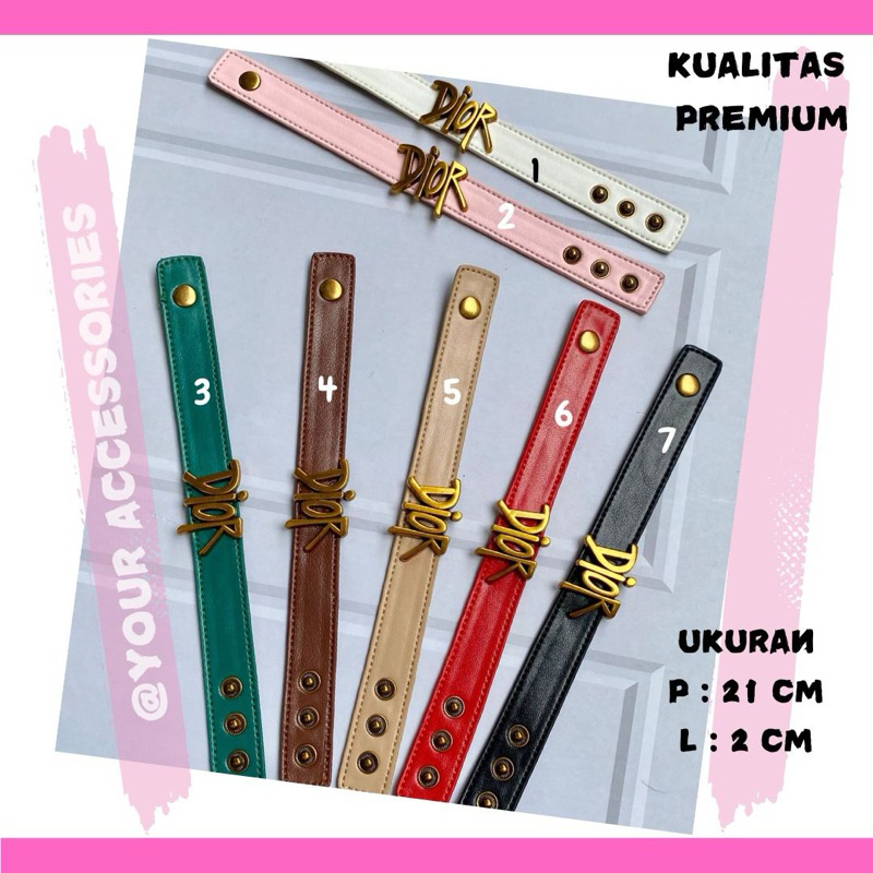 Gelang huruf Diorss / belt big logo Diorss brand fashion