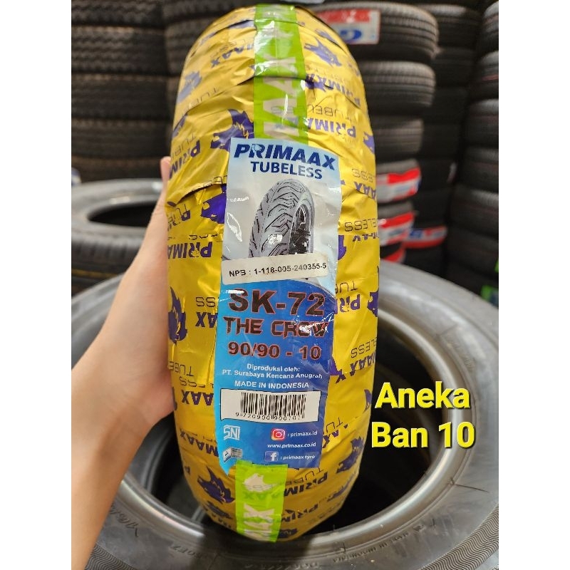 Ban Primaax 90/90-10 SK72 The Crow Tubeless Primax SK 72