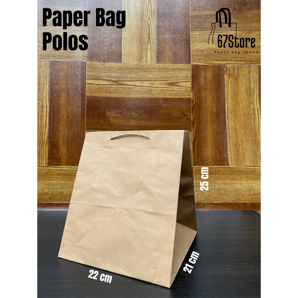 

Paperbag Dos Nasi Polos | Tas Kertas Kotak Kue ukuran 22 x 21 x25cm