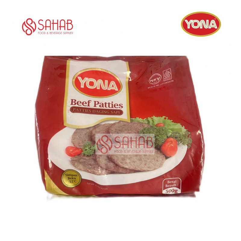 

Yona beef patties 500gr/ Yona beef patties daging sapi