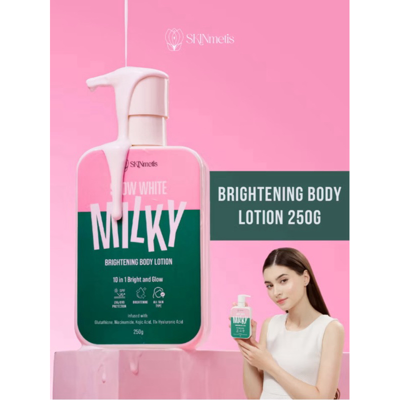 BRIGHTENING BODY LOTION MILKY // SNOW WHITE // 10 IN 1 BRIGHT AND GLOW 250Gram