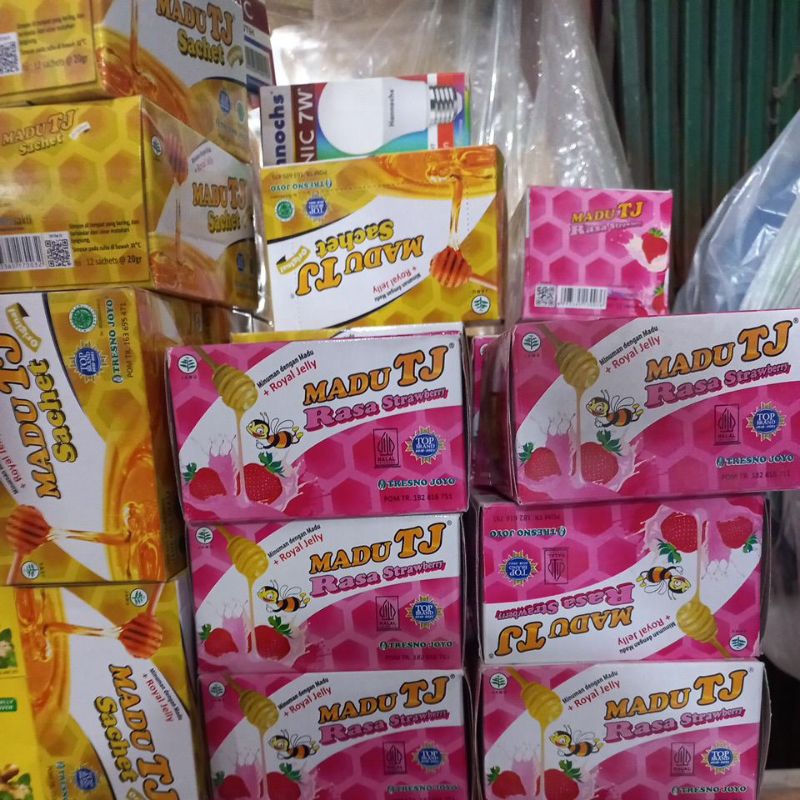 

madu lebah/ madu TJ 1kotak isi 12sachet berat 250gr