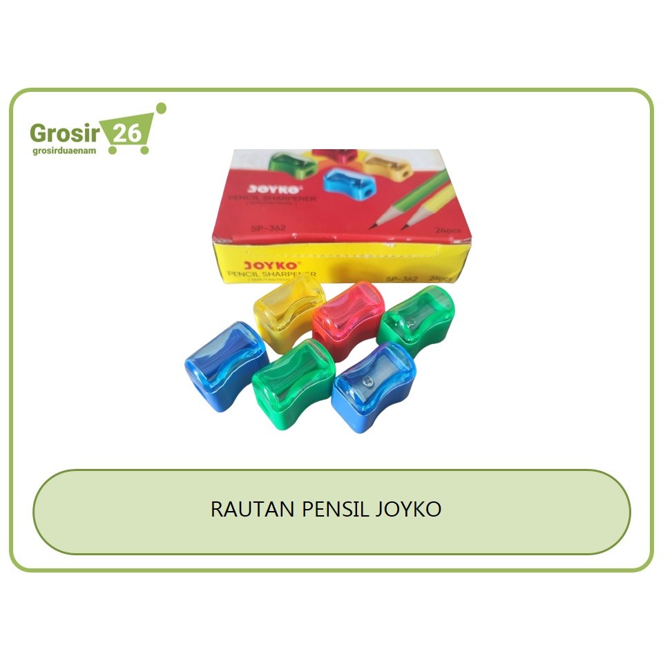 

(1 box) rautan / serutan / sharpener pensil joyko sp-362
