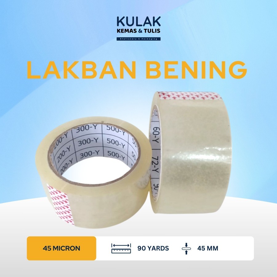 

Lakban Bening Transparan Coklat 45 mm 90 yard 45 micron