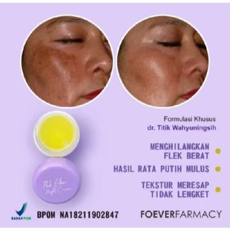 Ready Langsung  Kirim Crem Flek  Ampuh/ by Dr Titik Wahyuningsih/Cream Malam flek glow