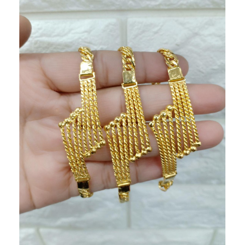 Gelang kipas replika emas asli pengait S