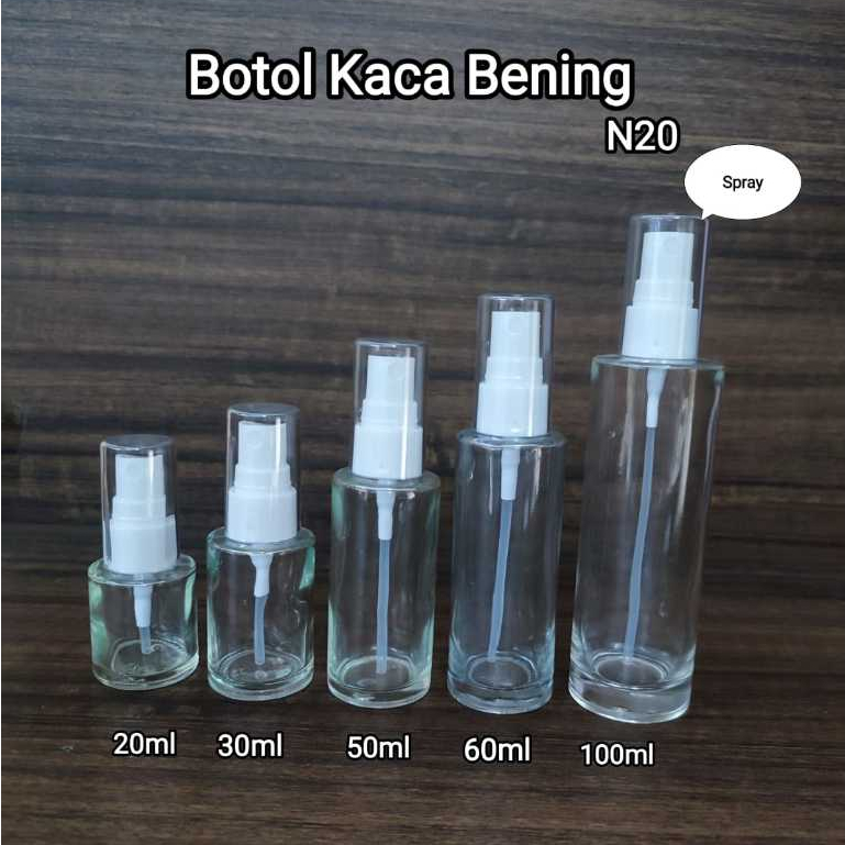 Botol Cleansing Botol Kosong Botol Kaca Bening 20ml 30ml 50ml 60ml 100ml Botol Mist spray Toner Boto