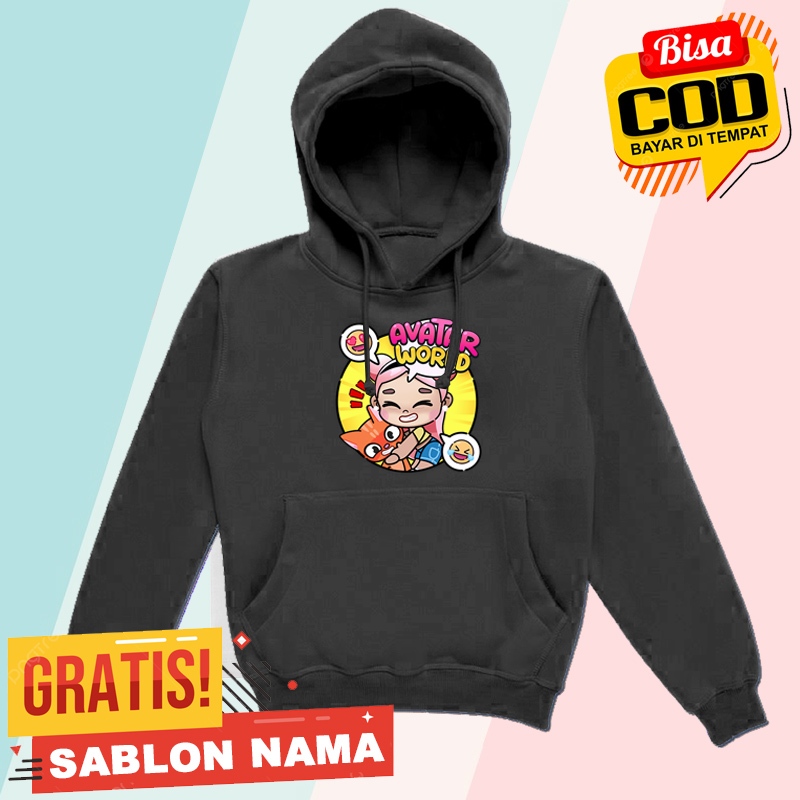 Jaket Hoodie Anak Avatar World Pazu / Jaket Sweater Hoodie Anak Laki Laki & Perempuan Custom Nama Av