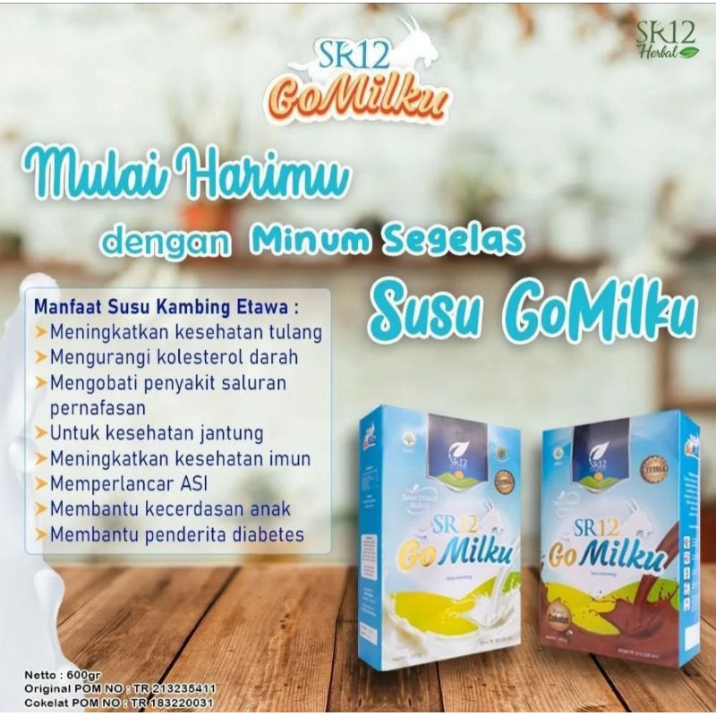 

Gomilku Susu Kambing Etawa Premium SR12 / Booster Asi / Menyehatkan Lambung / Susu Kambing BPOM