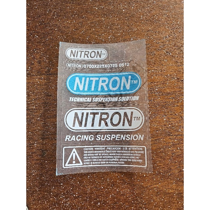 STICKER STIKER TABUNG SHOCK NITRON