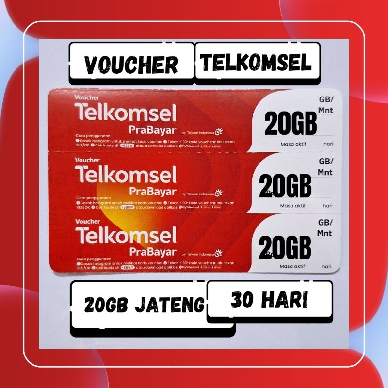 VOUCHER DATA TELKOMSEL 30 HARI FULL 24JAM-JATENG-DIY