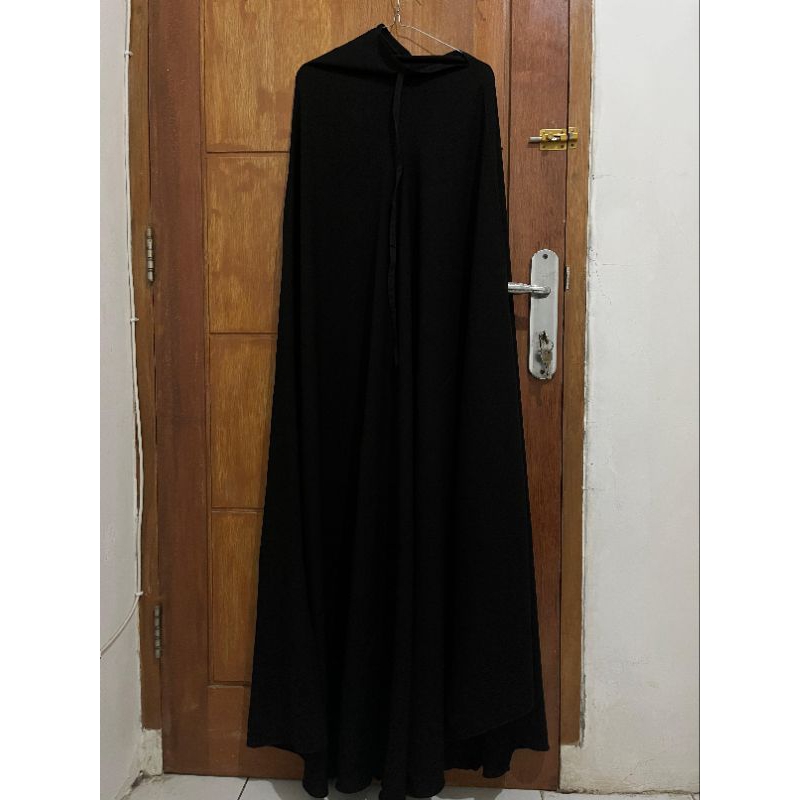 Preloved Alsyahra Long Khimar Haramain Jetblack