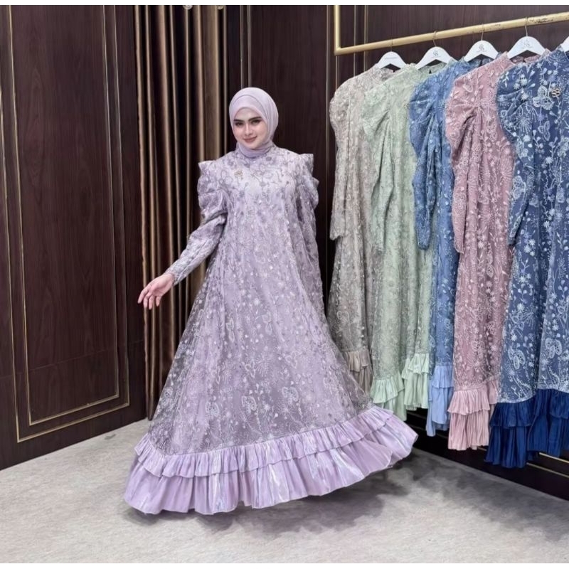 Gamis Brokat Mewah ORI Shellasaukia