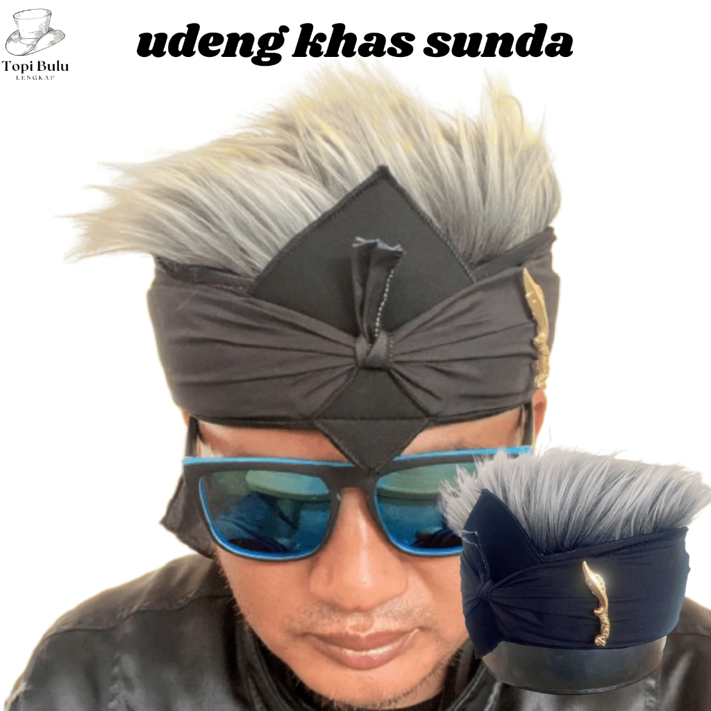 Ikat Kepala Pria Warna Coklat Hitam Putih Topi Blangkon Kujang Sunda Keren | Iket kepala sunda anak 