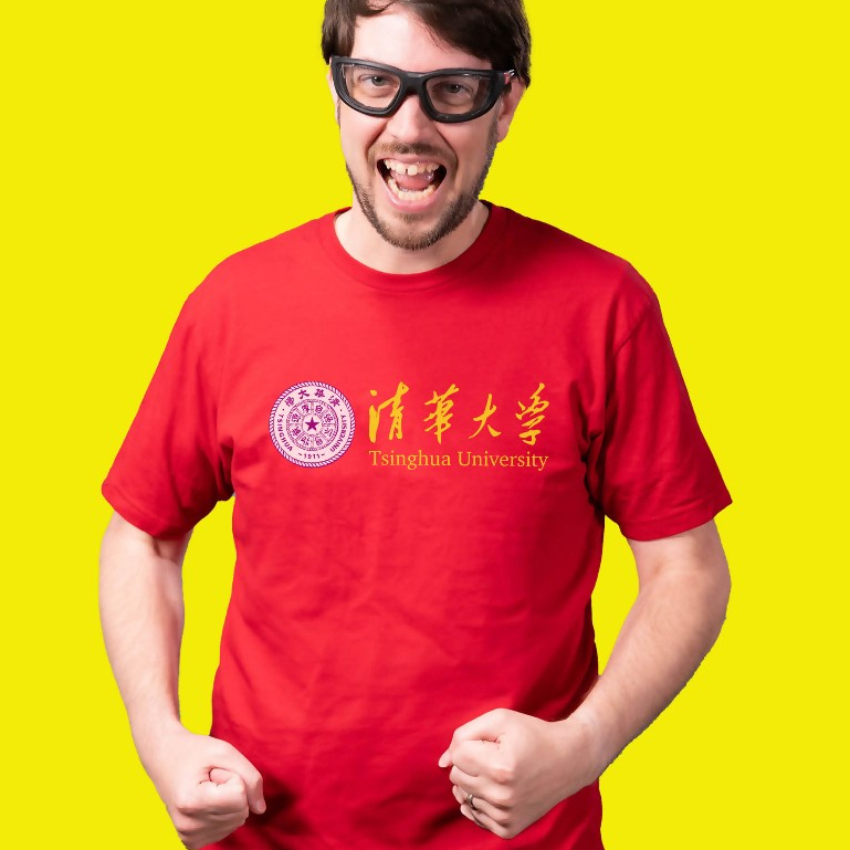 Kaos Baju Tsinghua University China Tshirt RED Premium Cotton t-shirt Short Sleeve Clothing